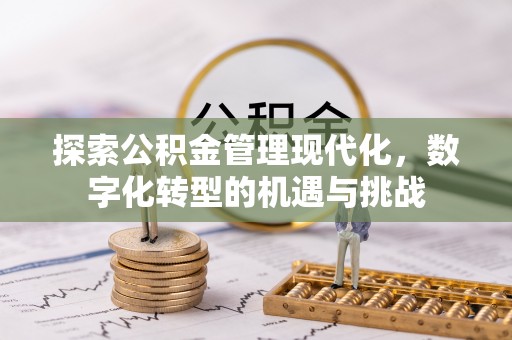 徐州探索公积金管理现代化，数字化转型的机遇与挑战