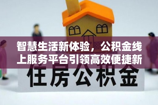 徐州智慧生活新体验，公积金线上服务平台引领高效便捷新潮流