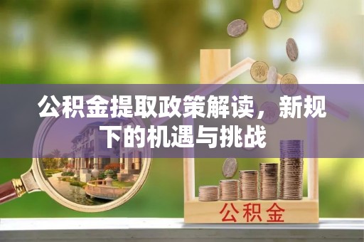 徐州公积金提取政策解读，新规下的机遇与挑战