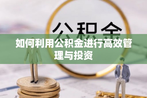 徐州如何利用公积金进行高效管理与投资
