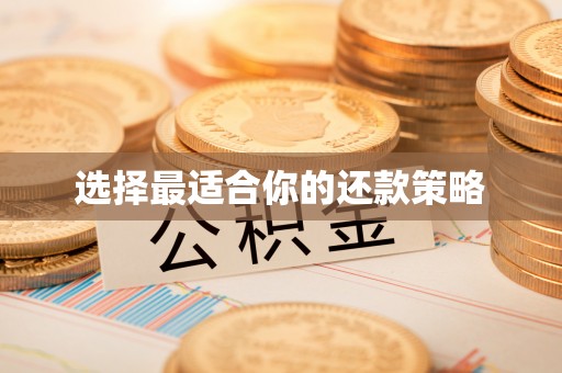徐州选择最适合你的还款策略
